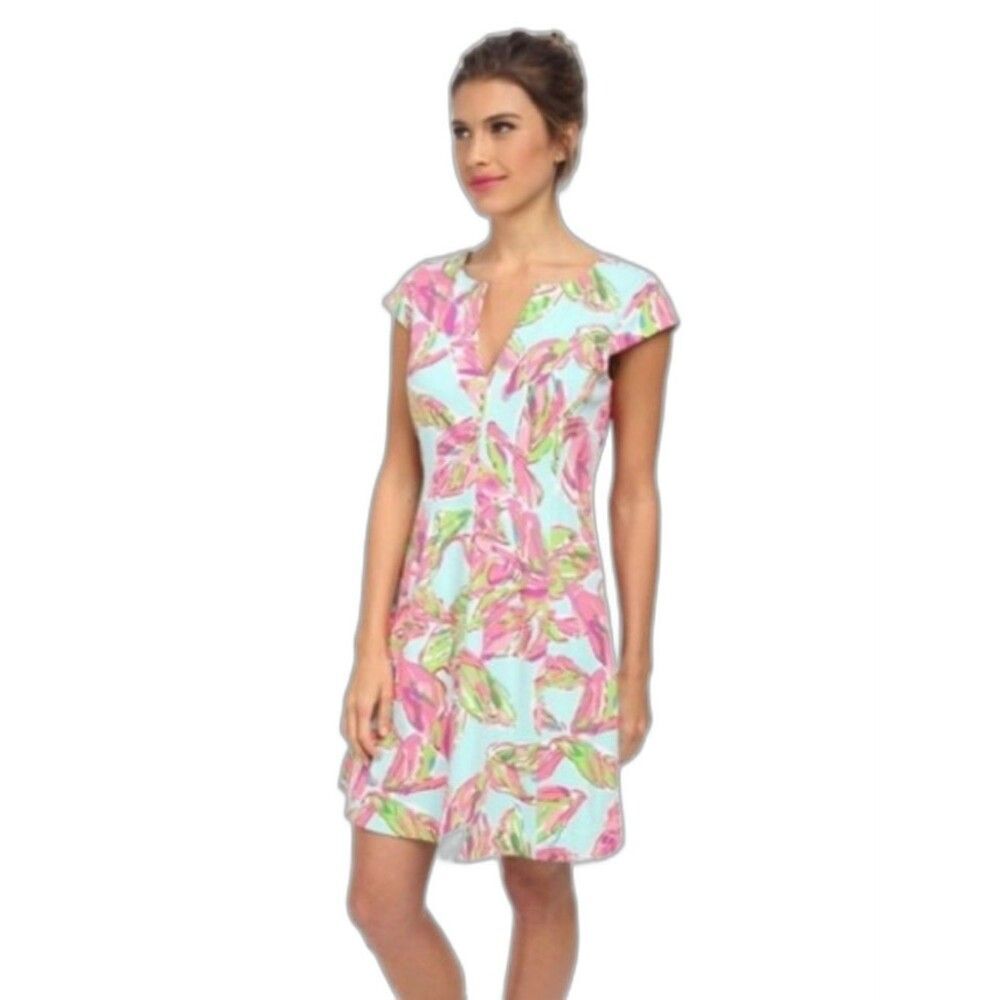 Lilly Pulitzer Briella Dress Women's Size Medium Multi-Colored In the Vias Print
